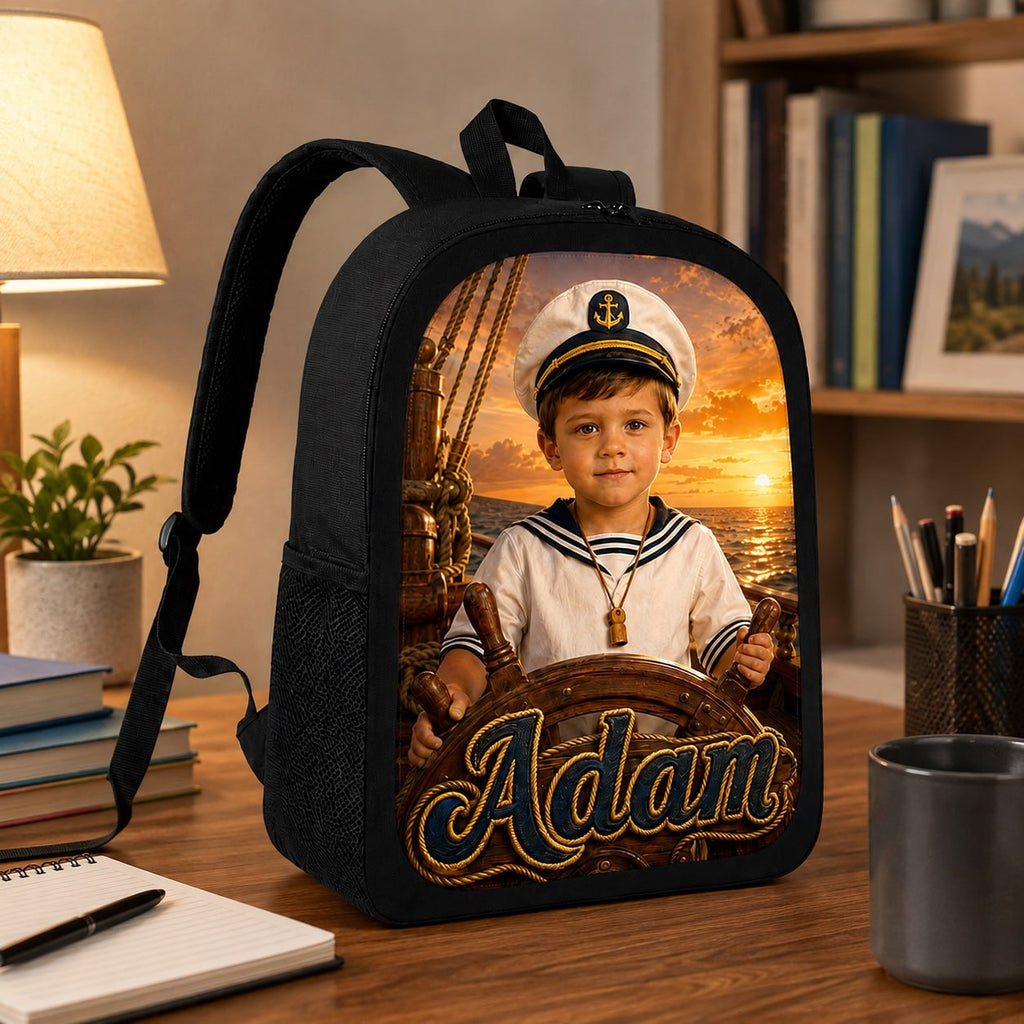 Personalized Sailor Boy Backpack - image 2 | Jolliboo
