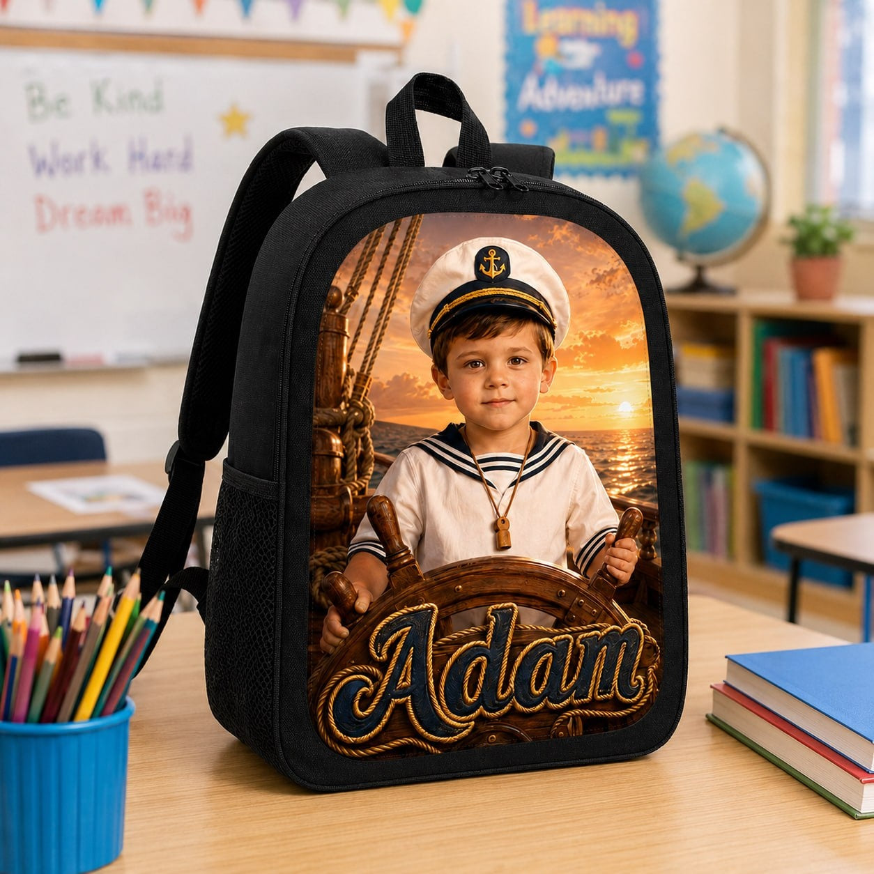 Personalized Sailor Boy Backpack - image 4 | Jolliboo