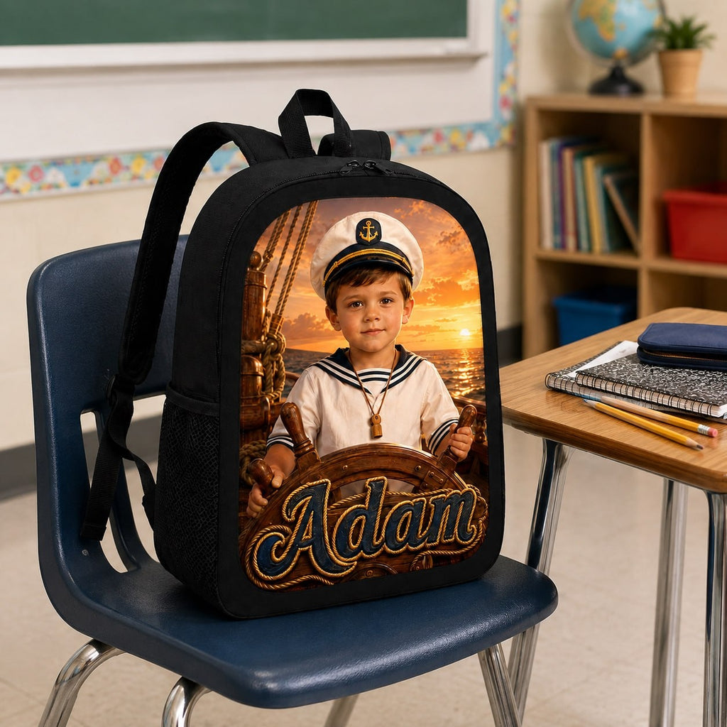 Personalized Sailor Boy Backpack - image 5 | Jolliboo