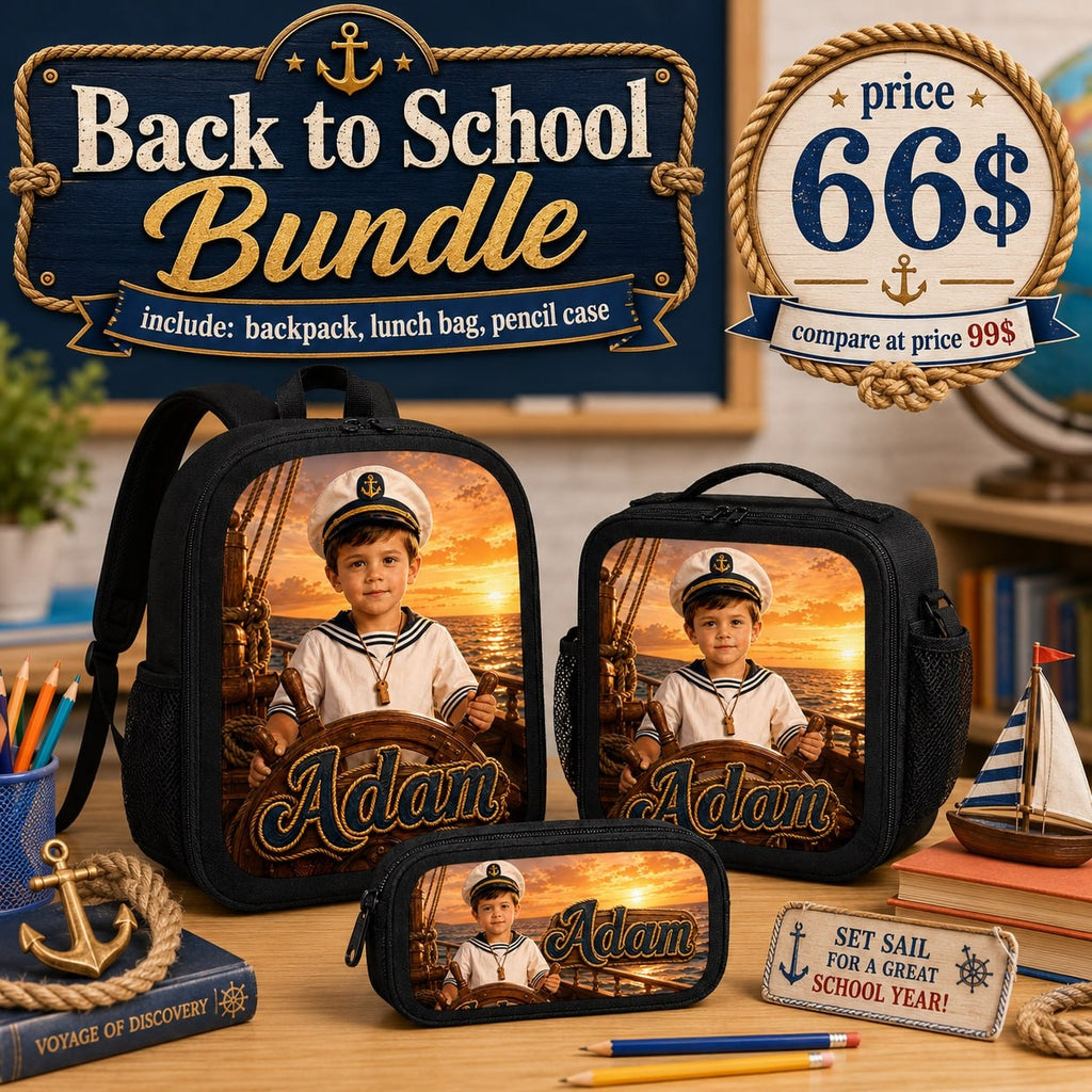 Personalized Sailor Boy Backpack - image 6 | Jolliboo