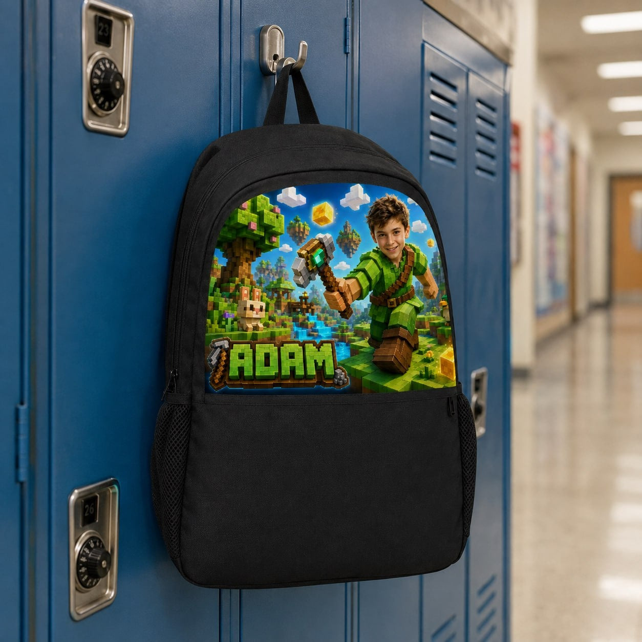 Personalized Sandbox Style Gamer Backpack - image 4 | Jolliboo