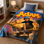 Personalized Skater Blanket for Boys - image 1 | Jolliboo