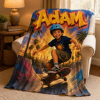 Personalized Skater Blanket for Boys - image 4 | Jolliboo