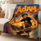Personalized Skater Blanket for Boys - image 5 | Jolliboo