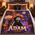 Personalized Skeleton Boxing Champion Halloween Blanket - image 1 | Jolliboo