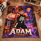 Personalized Skeleton Boxing Champion Halloween Blanket - image 2 | Jolliboo