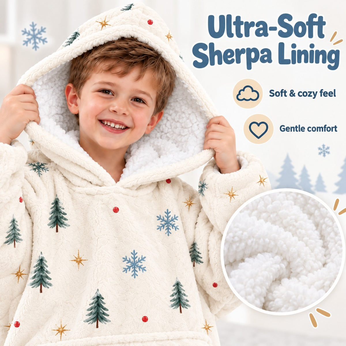 Personalized Snow Much Fun Blanket Hoodie - product gallery image 59 | Personalized blanket hoodie for kids by Jolliboo