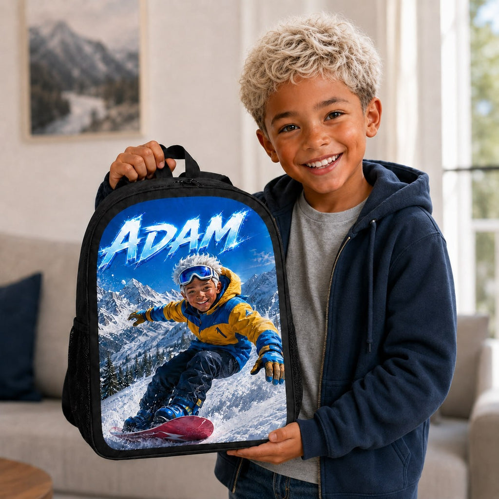 Personalized Snowboard Star Backpack - image 3 | Jolliboo