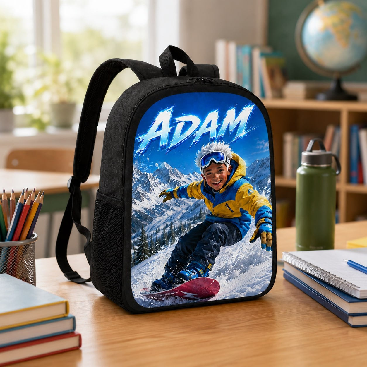 Personalized Snowboard Star Backpack - image 4 | Jolliboo