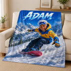 Personalized Snowboard Star Blanket - image 5 | Jolliboo