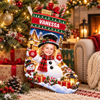 Personalized Snowman Village Christmas Stocking - image 2 | Jolliboo