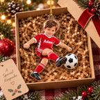 Personalized Soccer Boy Christmas Ornament - image 2 | Jolliboo