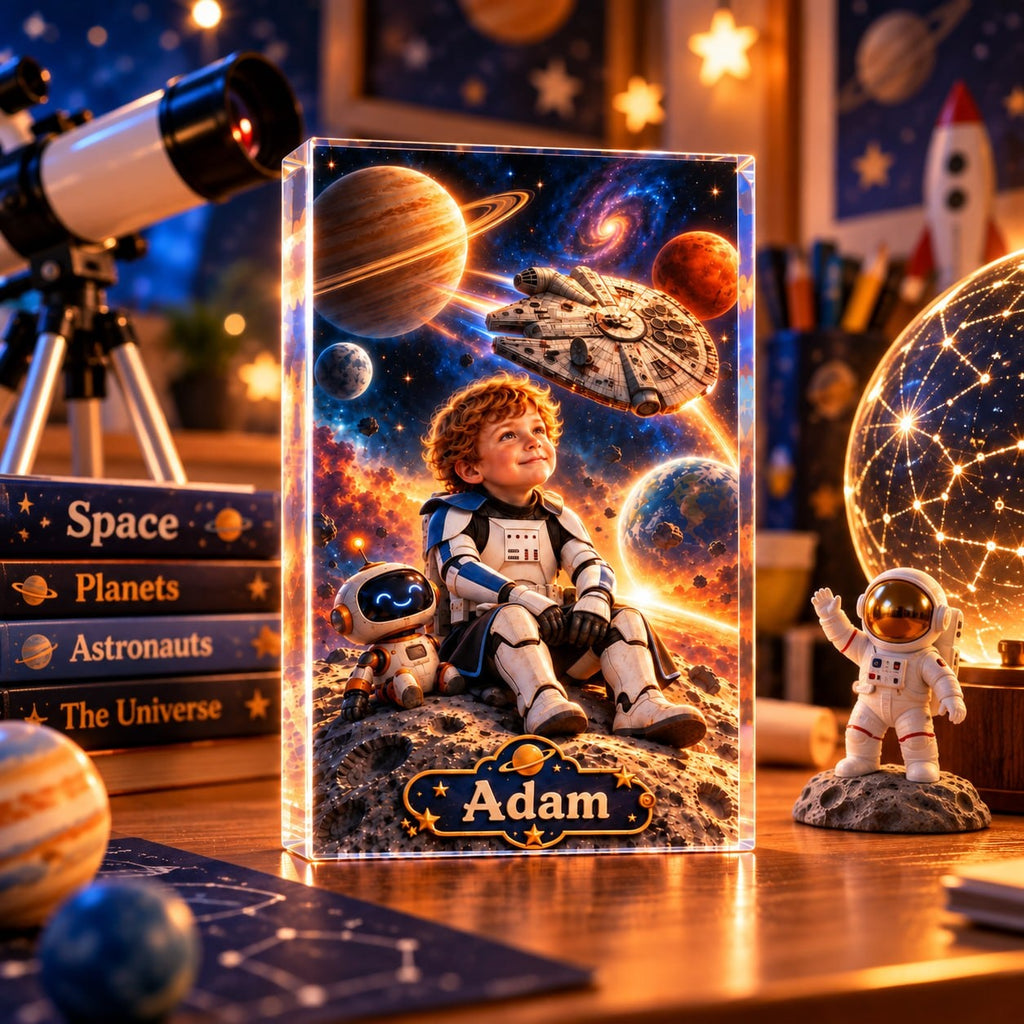 Personalized Space Adventure Acrylic Block - image 4 | Jolliboo