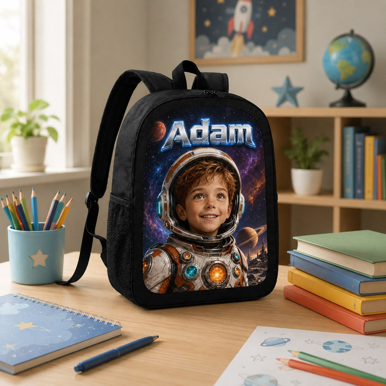 Personalized Space Adventure Backpack - image 5 | Jolliboo