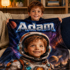 Personalized Space Adventure Blanket - image 2 | Jolliboo