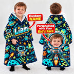 Personalized Space Explorer Blanket Hoodie - featured hero image 4 | Personalized blanket hoodie for kids by Jolliboo