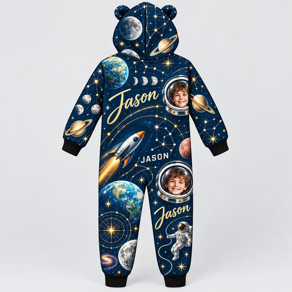 Personalized Space Galaxy Pyjama Suit - image 3 | Jolliboo