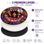 Personalized Still Eating Monster Round Rug - still eating monster mouth Halloween round rug gallery mockup 5 | Personalized round rug for kids by Jolliboo