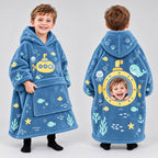 Personalized Submarine Ocean Adventure Blanket Hoodie - product gallery image 13 | Personalized blanket hoodie for kids by Jolliboo