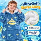 Personalized Submarine Ocean Adventure Blanket Hoodie - product gallery image 16 | Personalized blanket hoodie for kids by Jolliboo