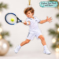 Personalized Tennis Boy Christmas Ornament - image 1 | Jolliboo