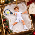 Personalized Tennis Boy Christmas Ornament - image 4 | Jolliboo