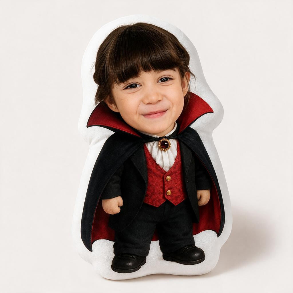 Personalized Vampire Cape Custom Shape Pillow - main personalized pillow image | Personalized custom shape pillow for kids by Jolliboo