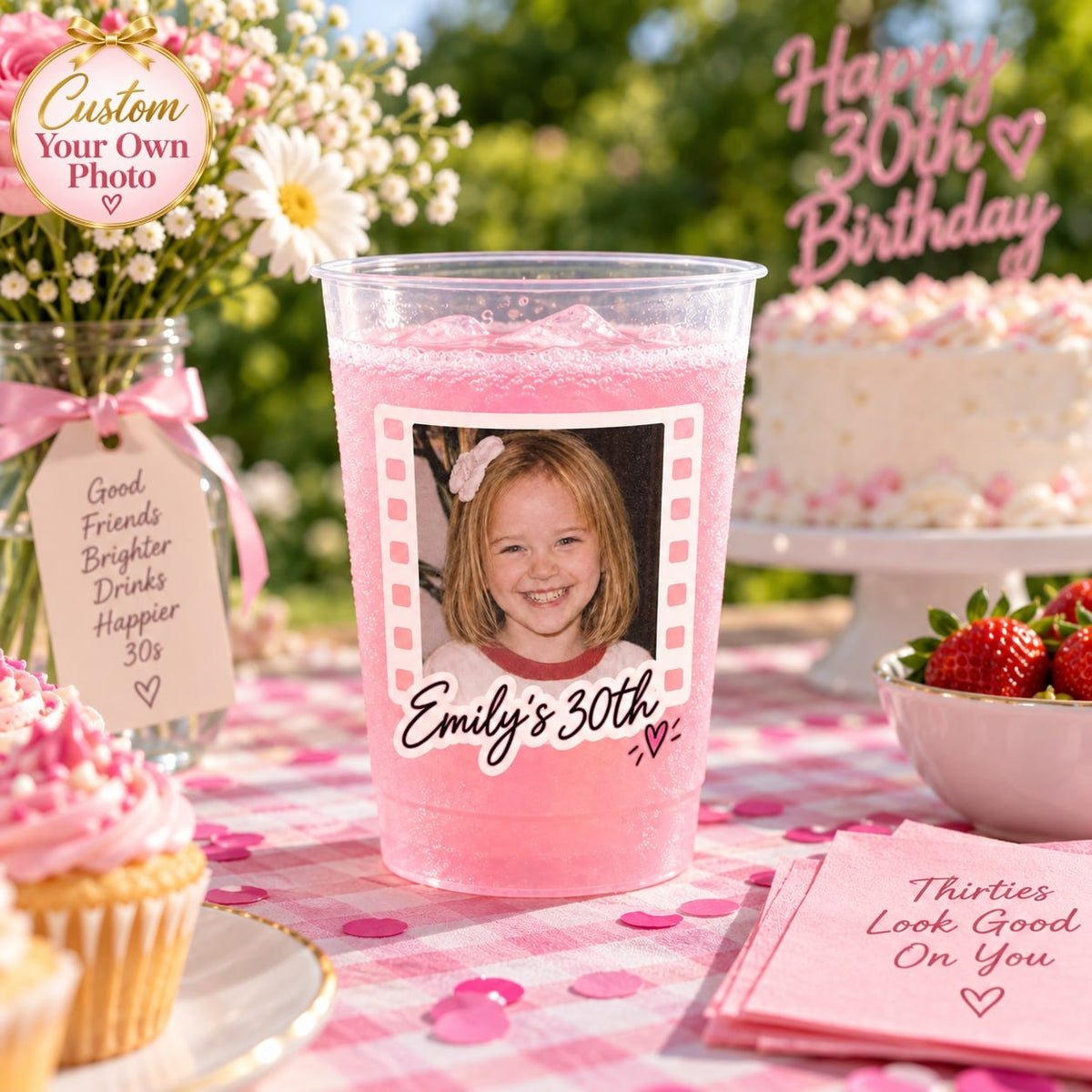 Personalized Vintage Film Birthday Photo Cup - image 1 | Jolliboo