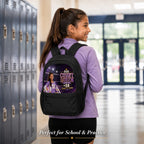Personalized Volleyball Court Queen Casual Backpack - school and practice lifestyle image | Personalized volleyball backpack for girls by Jolliboo