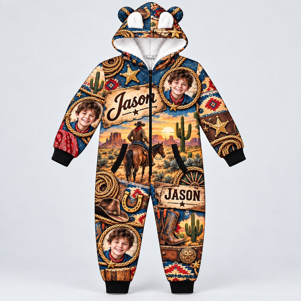 Personalized Western Cowboy Pyjama Suit - image 4 | Jolliboo