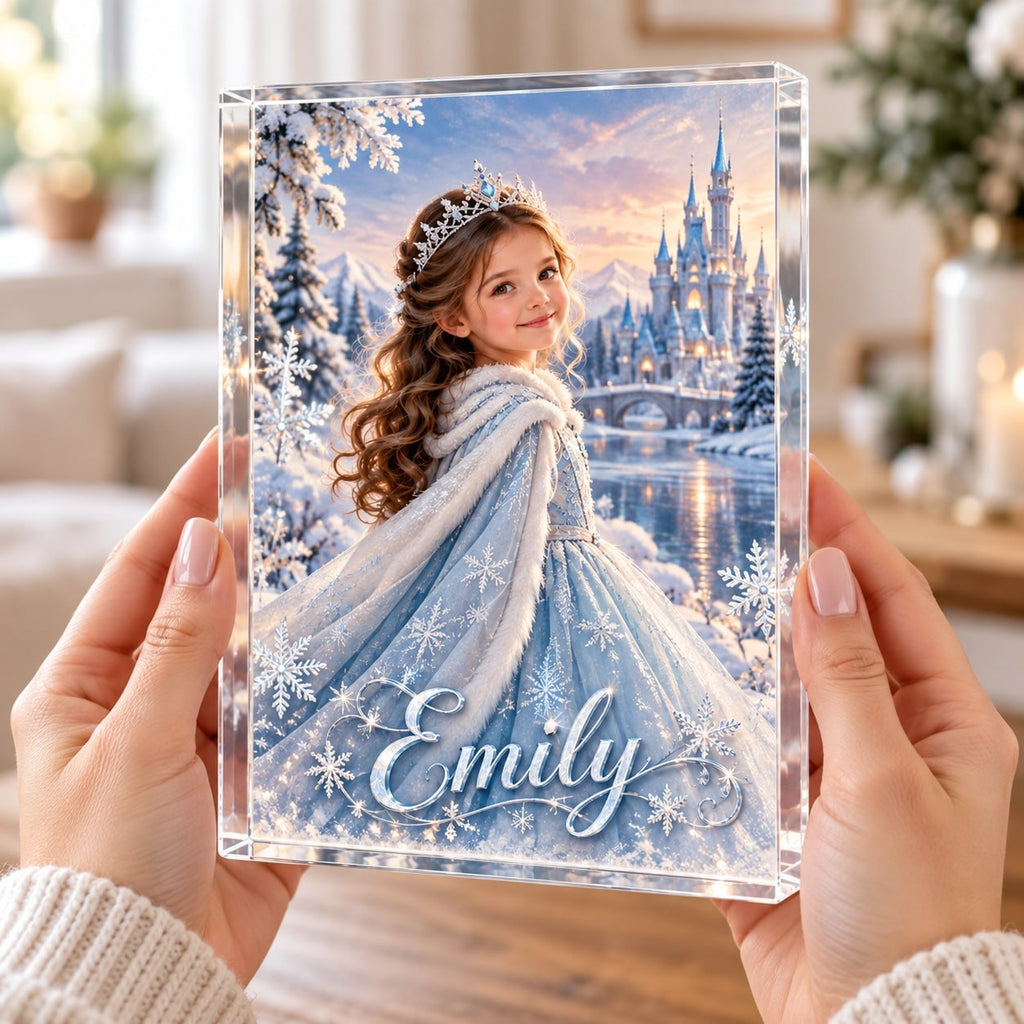 Personalized Winter Princess Acrylic Block - image 5 | Jolliboo