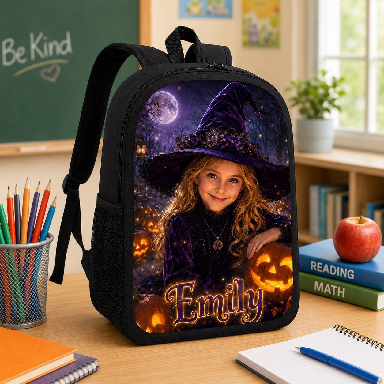 Personalized Witch Girl Backpack - image 1 | Jolliboo
