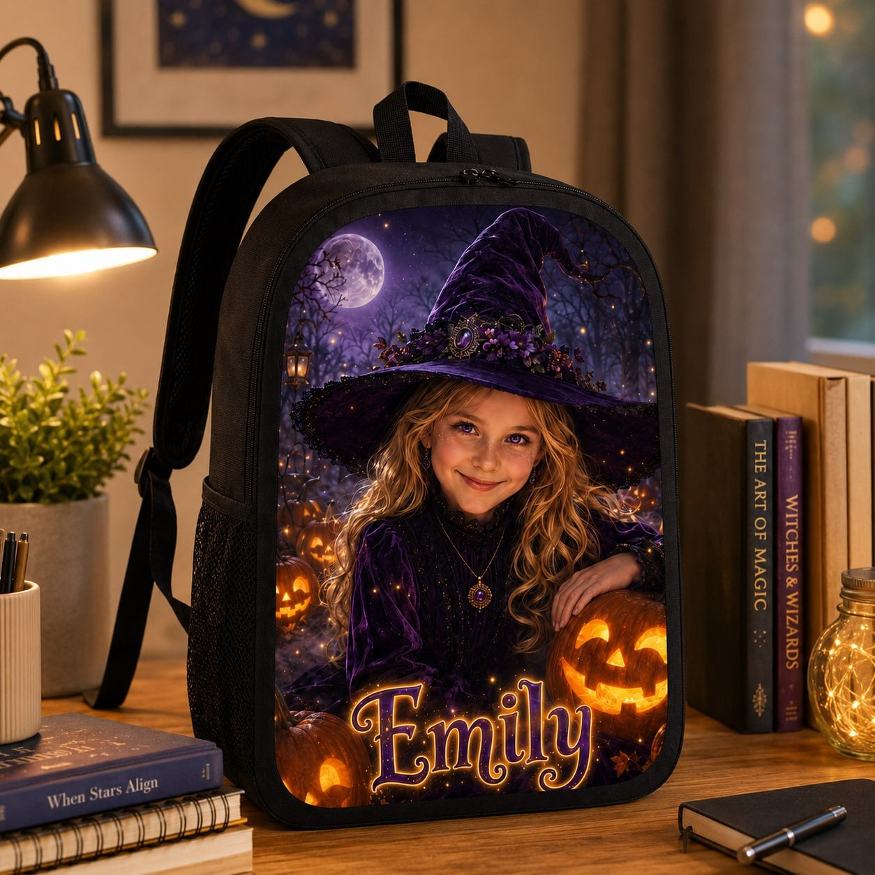 Personalized Witch Girl Backpack - image 4 | Jolliboo
