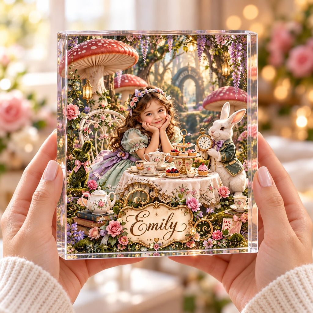 Personalized Wonderland Tea Party Acrylic Block - image 2 | Jolliboo