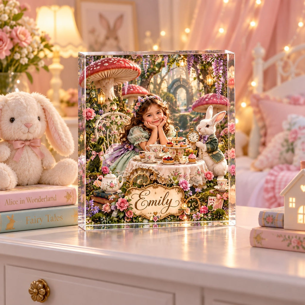 Personalized Wonderland Tea Party Acrylic Block - image 3 | Jolliboo