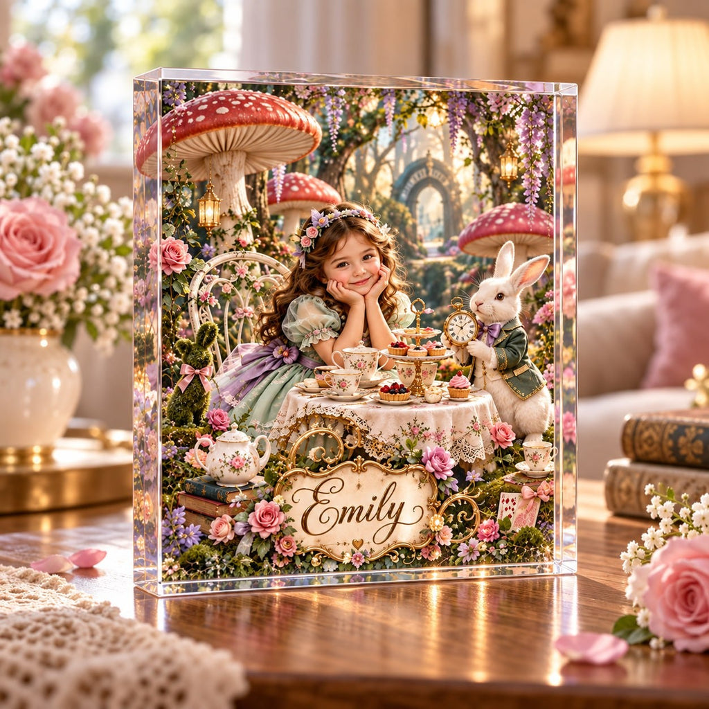 Personalized Wonderland Tea Party Acrylic Block - image 5 | Jolliboo