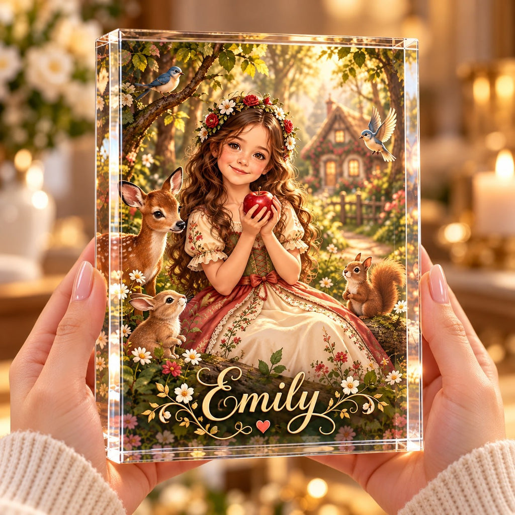 Personalized Woodland Princess Acrylic Block - image 2 | Jolliboo