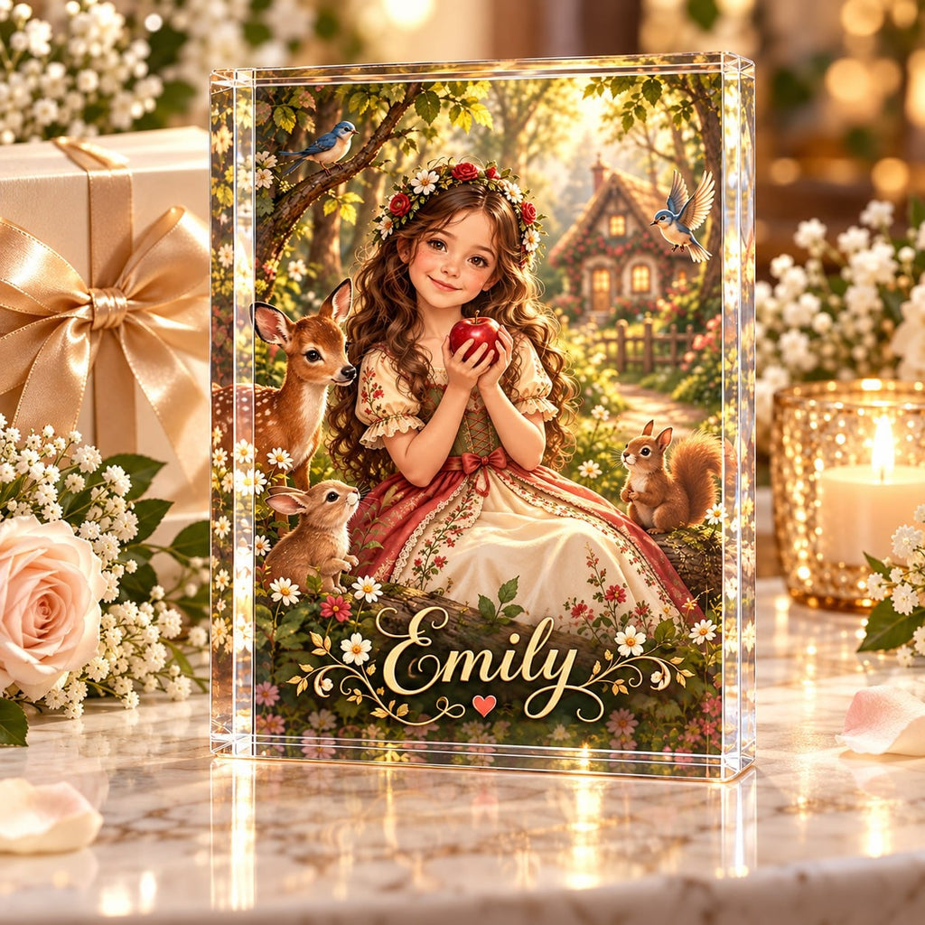 Personalized Woodland Princess Acrylic Block - image 4 | Jolliboo
