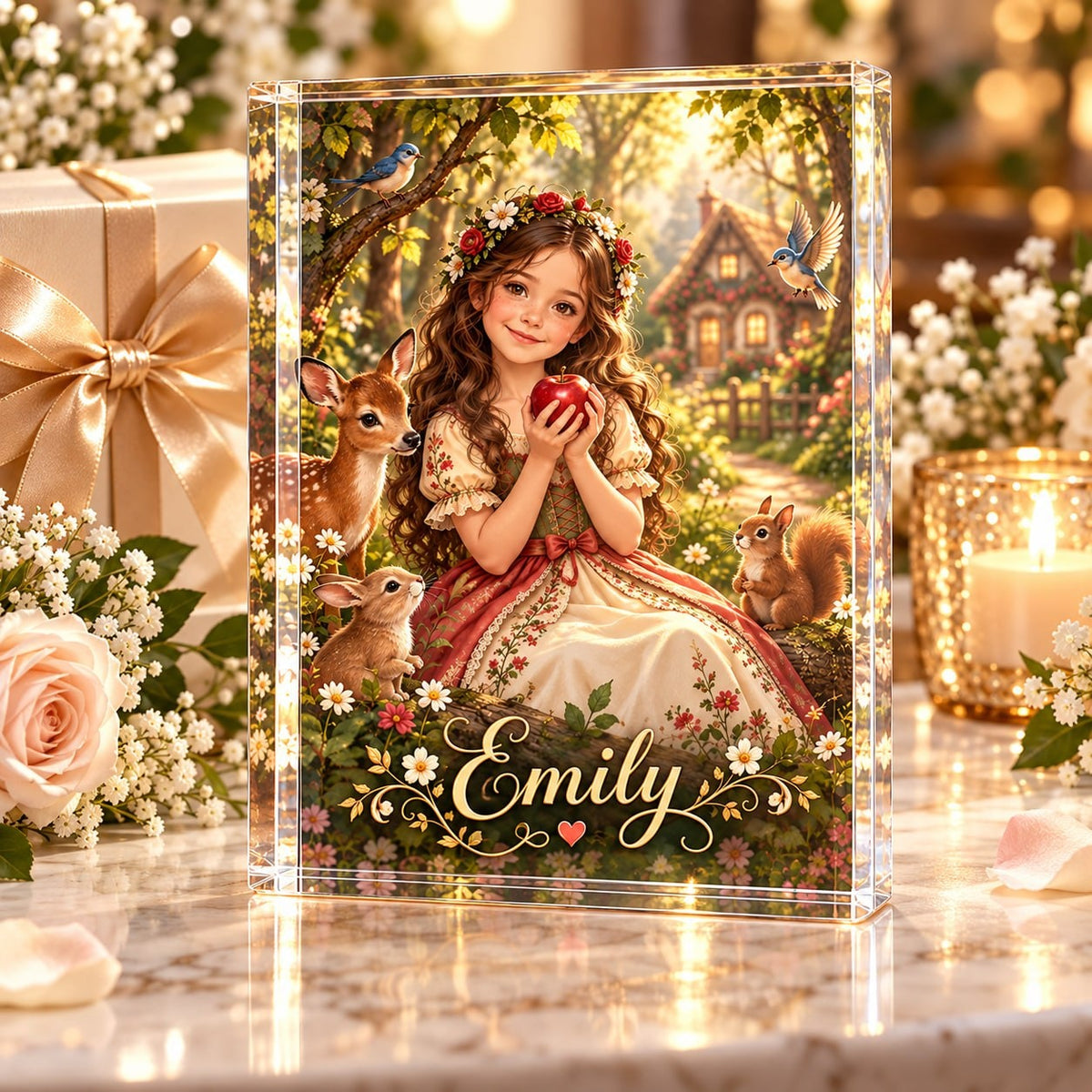 Personalized Woodland Princess Acrylic Block - image 4 | Jolliboo