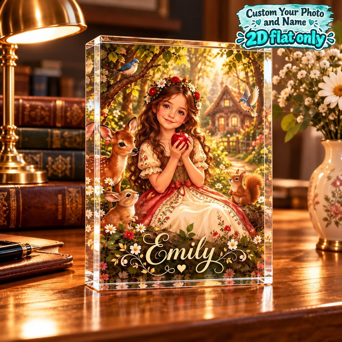 Personalized Woodland Princess Acrylic Block - image 6 | Jolliboo