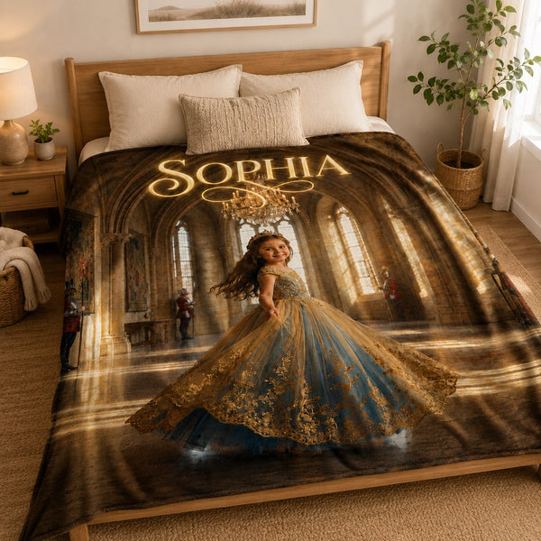 Royal Princess Realistic Personalized Blanket