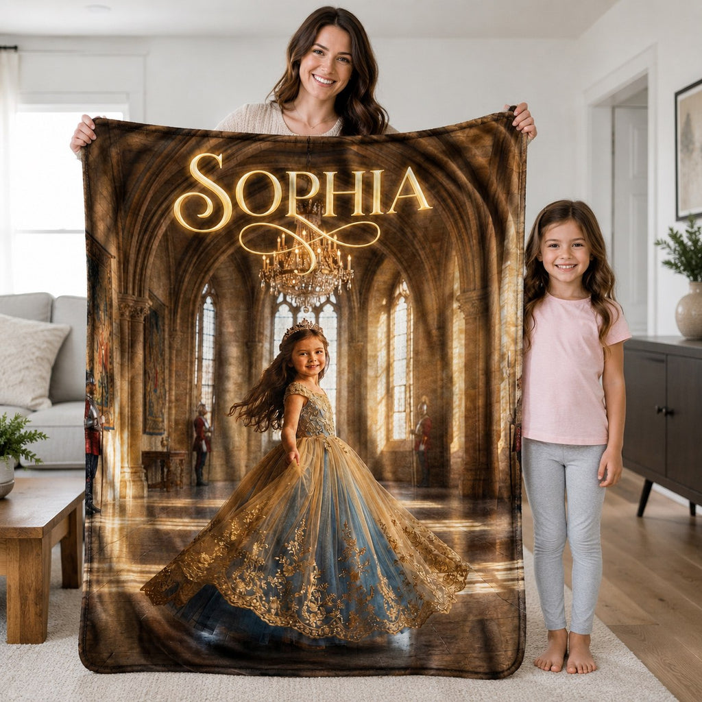 Royal Princess Realistic Personalized Blanket