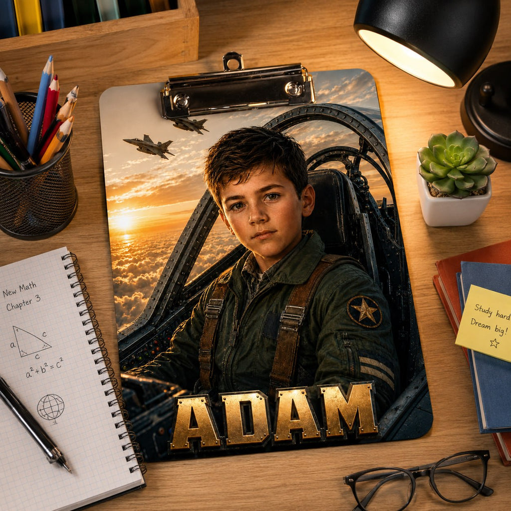 Personalized Fighter Pilot Clipboard