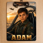 Personalized Fighter Pilot Clipboard